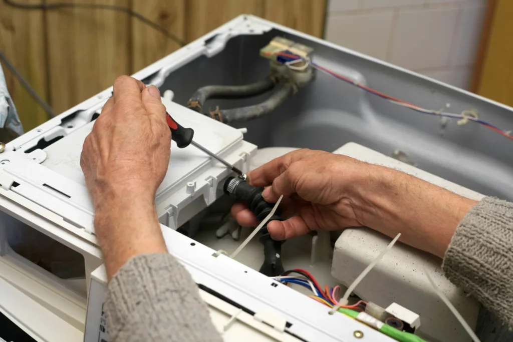 drain broken washing machine