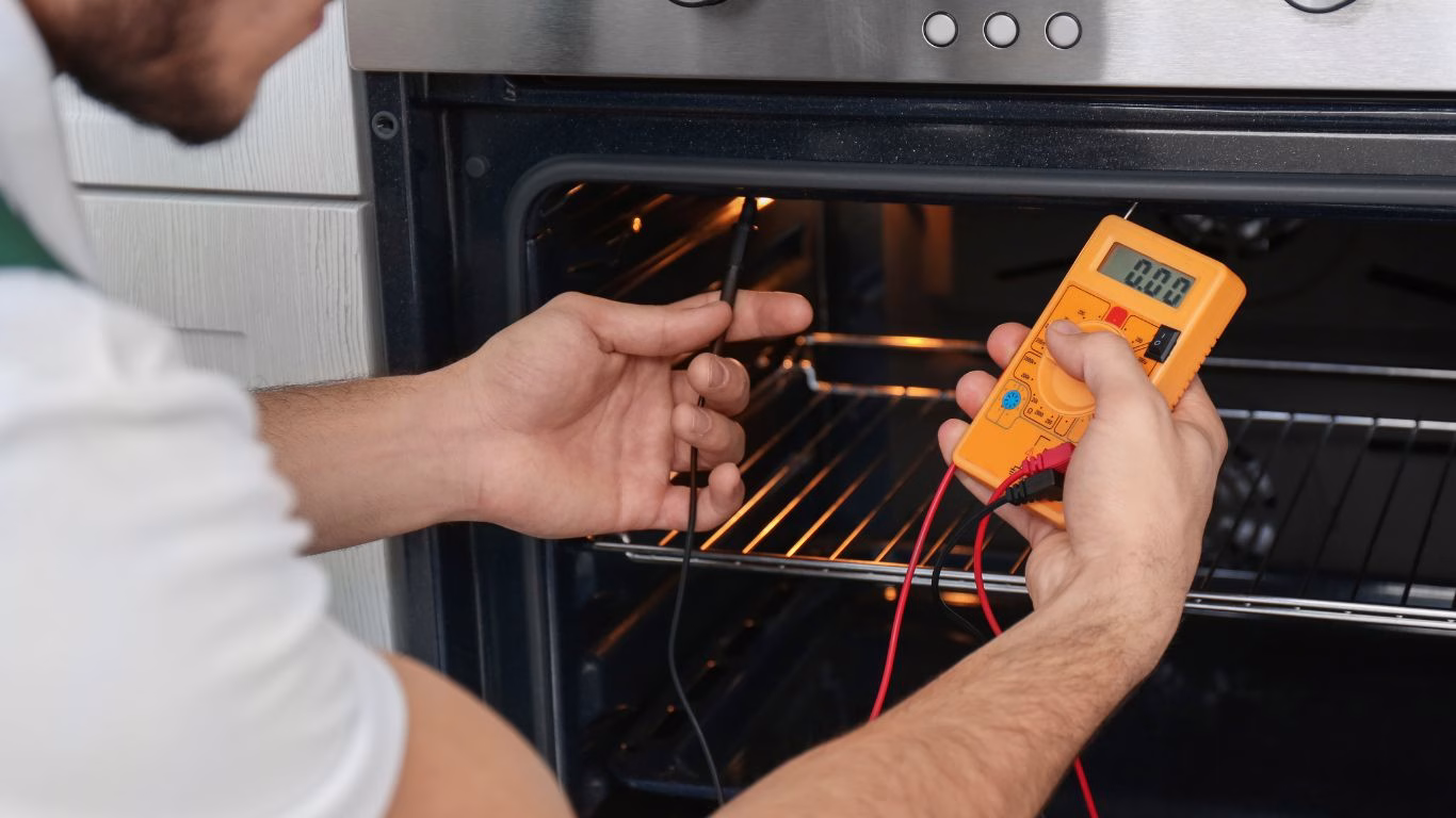 Repairing ovens and stoves in La Mercy