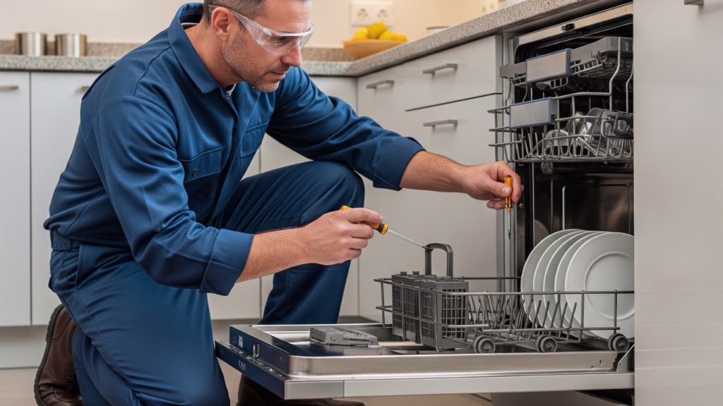 technician in Ballito providing expert Defy dishwasher repairs at a client's home.