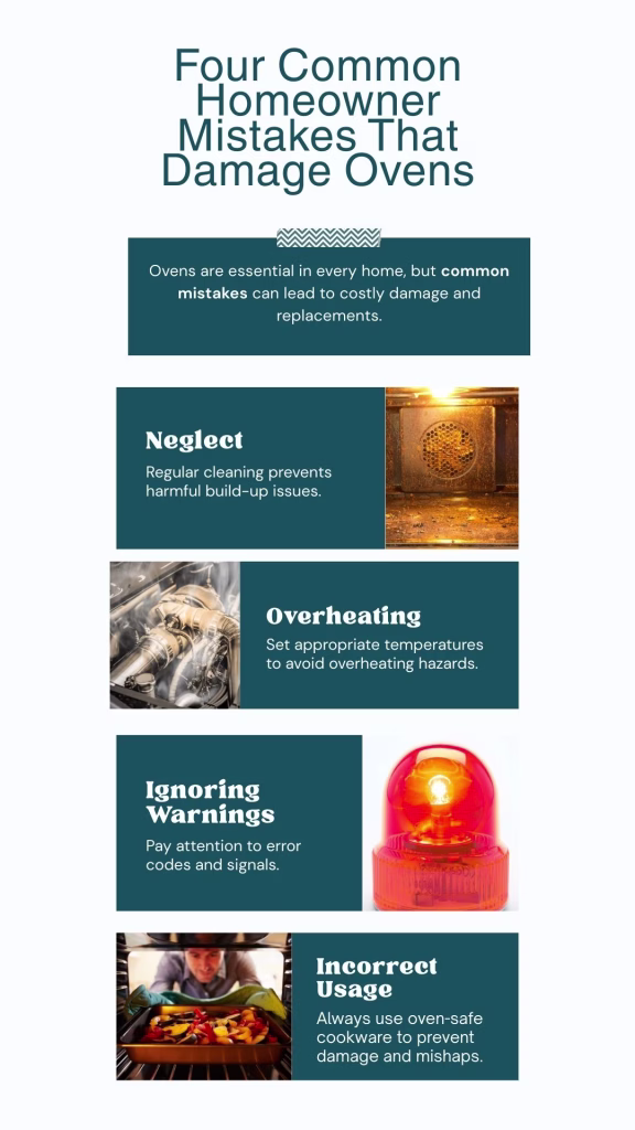 Infographic providing essential oven care and maintenance tips tailored for homes in Amanzimtoti, KwaZulu-Natal
