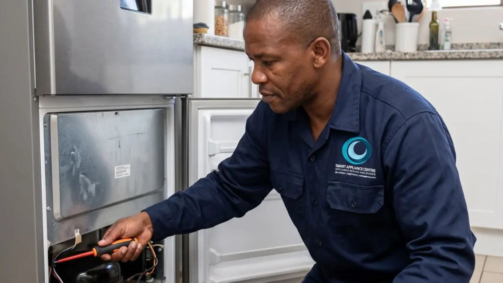 technician from Our samsung durban repair centre diagnoses appliance in house.