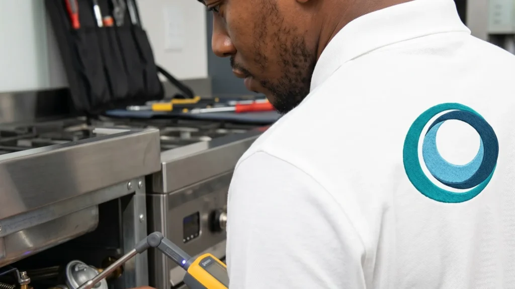 technician fixes gas stove in durban
