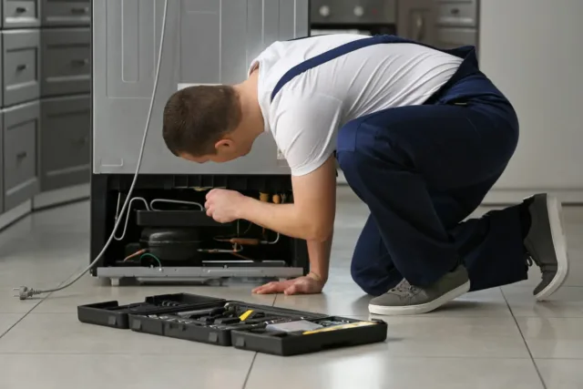 appliance repair ashburton if you need appliance repair ashburton call us- a repair man fixes fridge