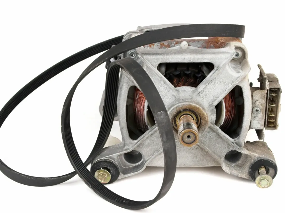 washing machine belt replace or repair durban north A close-up of a washing machine belt that is broken or damaged. - washing machine belt problems